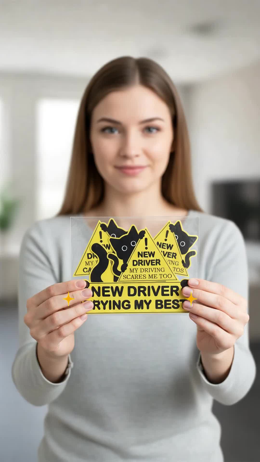 This cute sticker tells tailgaters to back off！ #CatLovers #CarDecals #CatParents #RoadTripWithPets #TiktokShopSpringGlowUp
