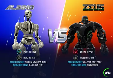 Albino VS Zeus#realsteel #atomrealsteel #WRB 