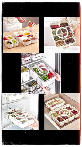 Organizador de Geladeira Caixa Multiuso para Temperos e Especiarias Divisórias Removíveis com Tampa . Link nos comentários  . ##tiktok##achadinhosdashopee##achadosshopee##tiktokviral##shopee