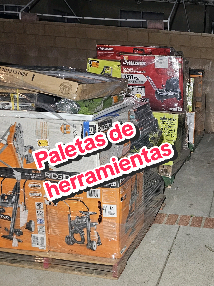paletas de herramientas en san fernando california #milwuakeetools #ryobitools #dewaltpallt #homedepot #dewalttoolspallets 