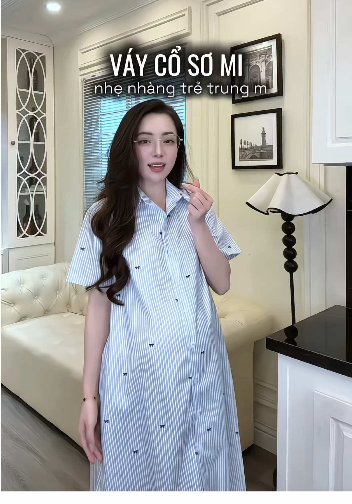 Váy sơ mi xinh #xuhuong #baubi 