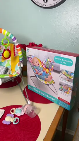 Baby Bouncer Soothing Vibrations Infant Seat - Removable Toy Bar, Nonslip Feet, 0-6 Months, Multi-Position Recline, Soft Padded Seat, Colorful Animal Patterns @LUDIGO TOYS 