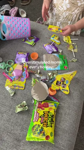 I truly do LOVE the holidays but the amount of toys, candy, trash, and extra things definitely overstimulate me every time! #overstimulatedmom #Easter #Easter2026 #easterwithkids #overstimulatedmomsclub 