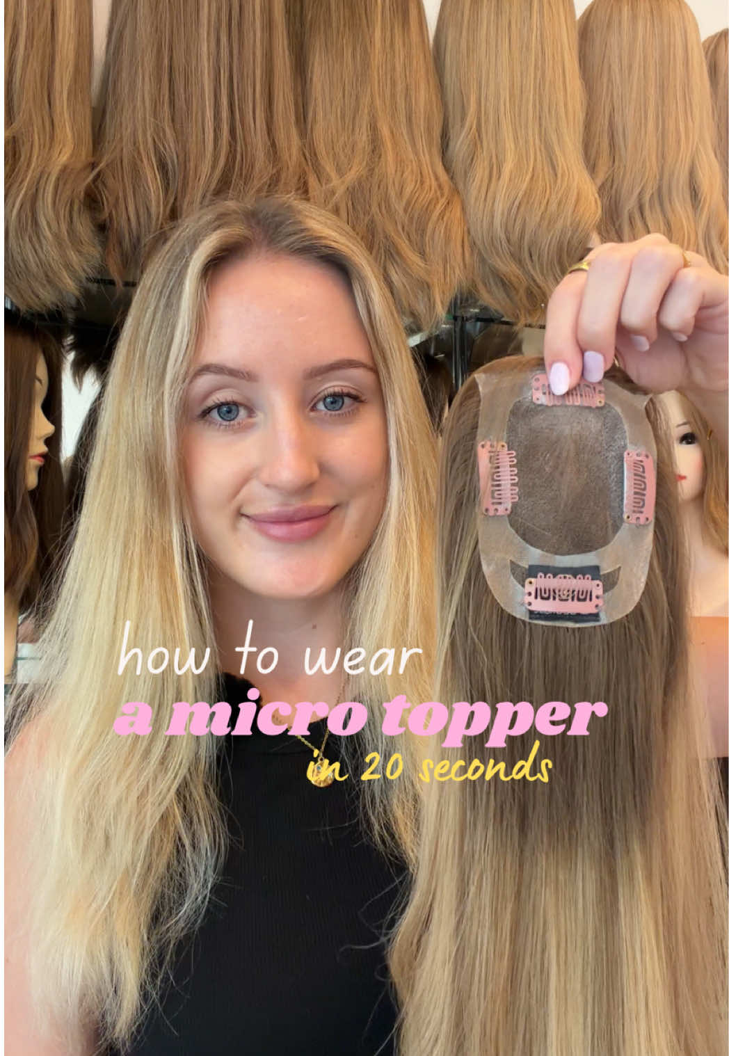 Hair toppers can feel a little scary at first, as for many women, trying on toppers was the first step of their journey to accepting their hair loss. They are easy to put on, take off and wear undetected every day, and (we promise) are not as intimidating as you may have thought at the start. Follow along for more topper tips 💌 #alopecia #hairloss #humanhairtopper #thinninghair #hairtransformation 