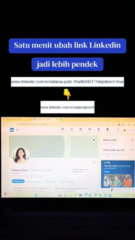 Cara cepat ubah link linkedin jadi lebih pendek untuk dicantumkan di CV #CV #linkedin #tutorial #loker 