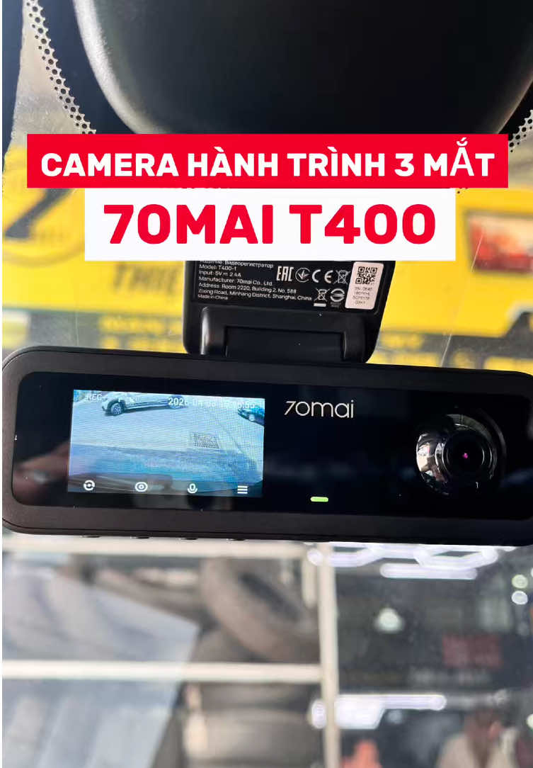 💥 Camera Hành Trình 3 Mắt - 70Mai T400 ✨#ThienAuto #vinfast #70mai #camhanhtrinh3mat #phukienoto 