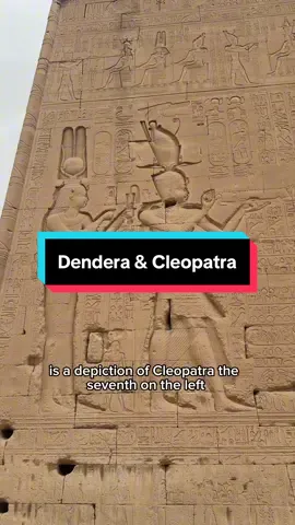 I can’t tell you how excited I was to finally visit the temple of Hathor in Dendera. The temple itself is stunning  AND it’s the only place you can find a formal representation of Cleopatra VII and her son Ptolemy XV Caesar, better known as Caesarion. #archaeology #egypt #ancientegypt #cleopatra #temple 