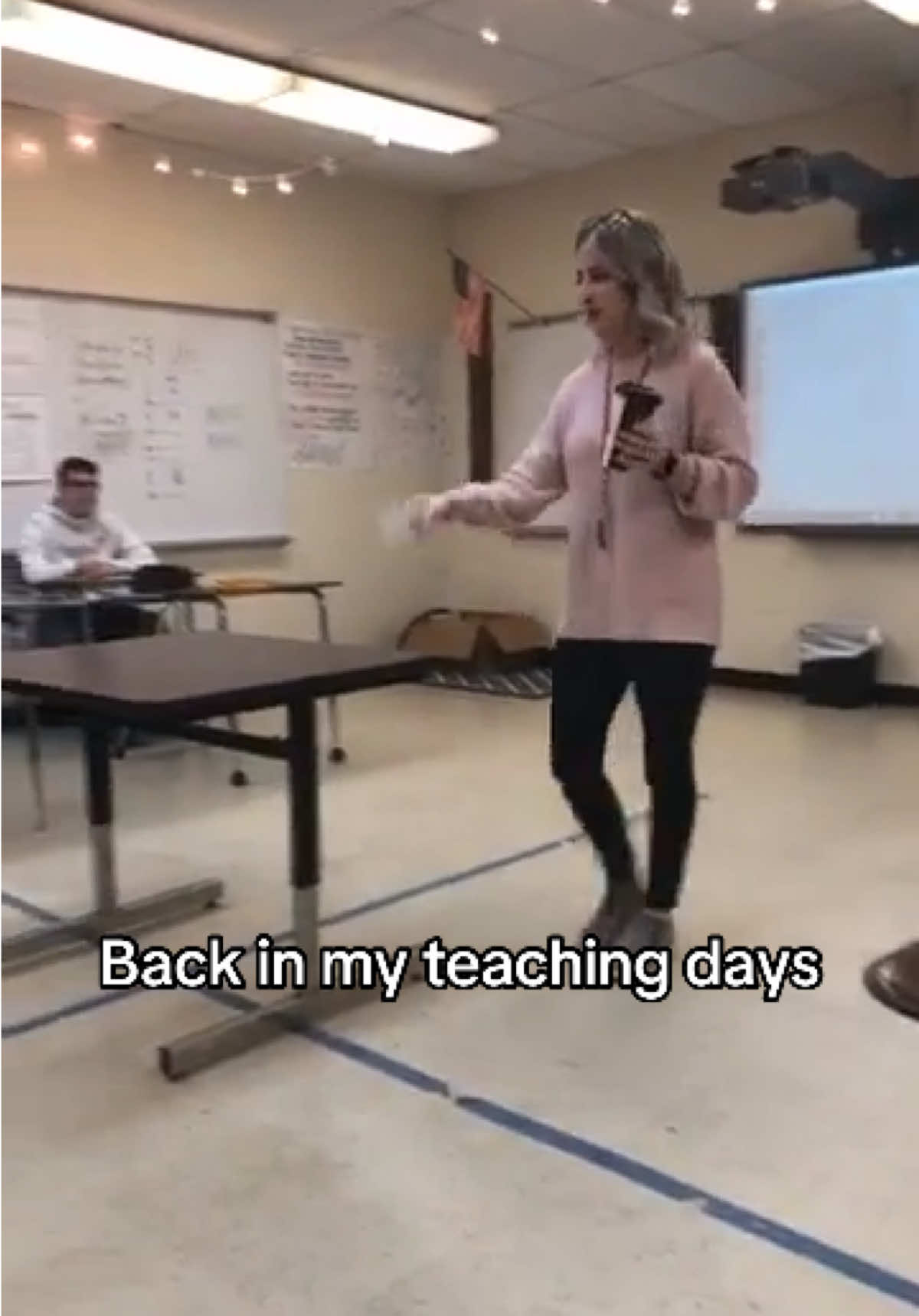 Casual. (via @Courtney Garrett) #bottleflip #school #teacher 