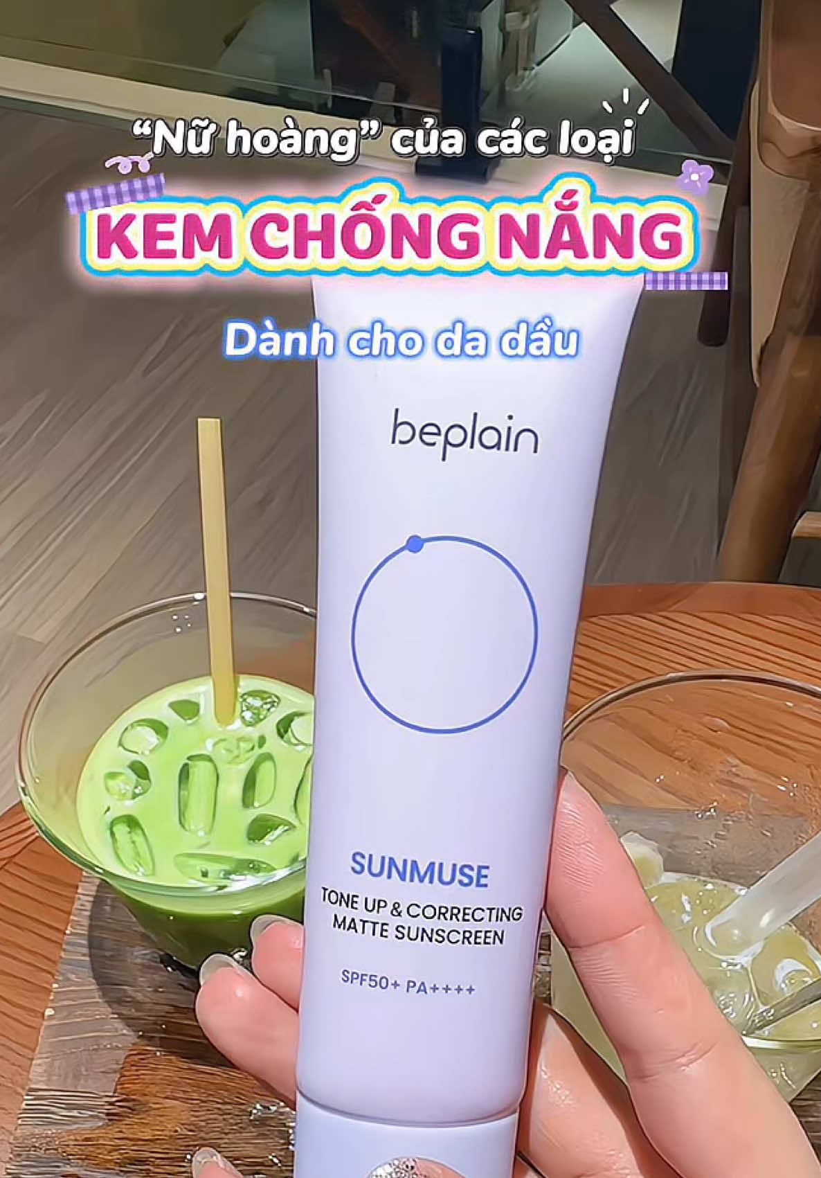 Da dầu như tui mùa hè ko thể thiếu kem chống nắng ra đường, Beplain tím nhạt “ĐỈNK CỦA ĐỈNK” nhé 💜☀️🙆‍♀️✨☘️ @𐙚.⋆ngocming.riviu⋆.𐙚  #kemchongnang #beplain #kemchongnangnangtone #review #skincare 