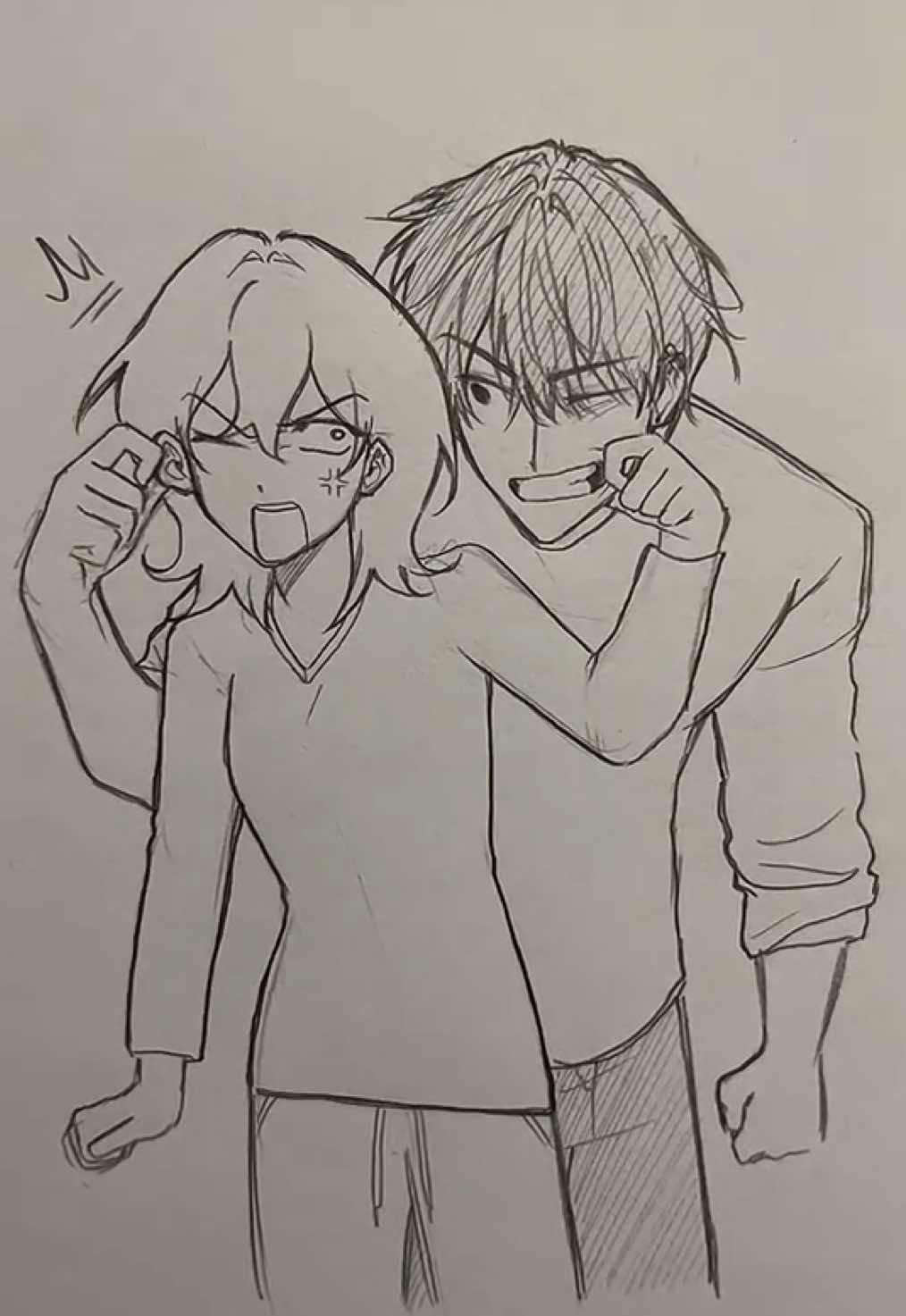 decisions decisions (uhhhh commission me on insta) friends to enemies to lovers is lowkeyyyyy kindaaaaa 👊👊👊👊😮‍💨😮‍💨😮‍💨😮‍💨😮‍💨 #fyp #foryou #traditionalart #trend #cringepoop 