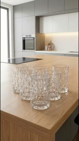 Jogo 6 copos baixos diamond vidro #jogodecopos #coposdevidro #coposdiamond #donasdecasa #dicasdecasa 