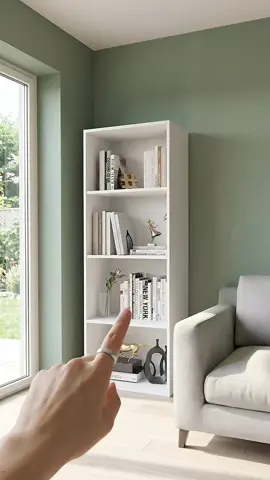 Estante 4 Prateleiras Livros — ideal para sala, quarto ou escritório! Design clean. #estanteprateleira #livrosdecor #sala #quarto #escritorio 
