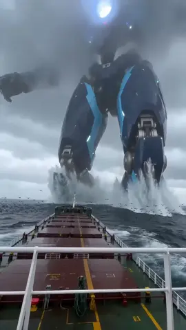 You see a real-life Jaeger emerge from the depths. 🌊🤖#pacificrim #kaiju #giantrobot #AI #pov