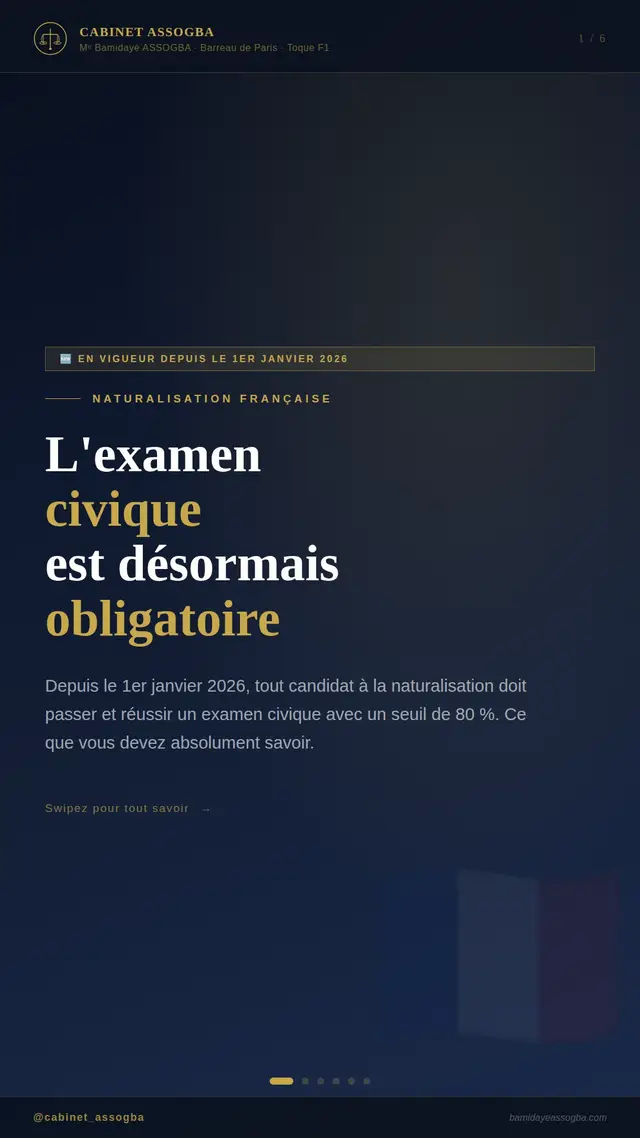 Vous envisagez de déposer une demande de naturalisation ? L’examen civique est obligatoire#naturalisationfrancaise #droitdesétrangers 