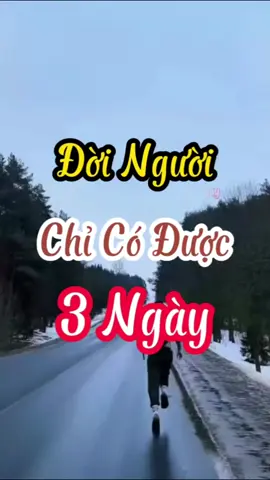 Hãy tận dụng tốt 3 ngày của cuộc đời #xuhuong #viral #truyencamhung #phattrienbanthan #nghevangam987 