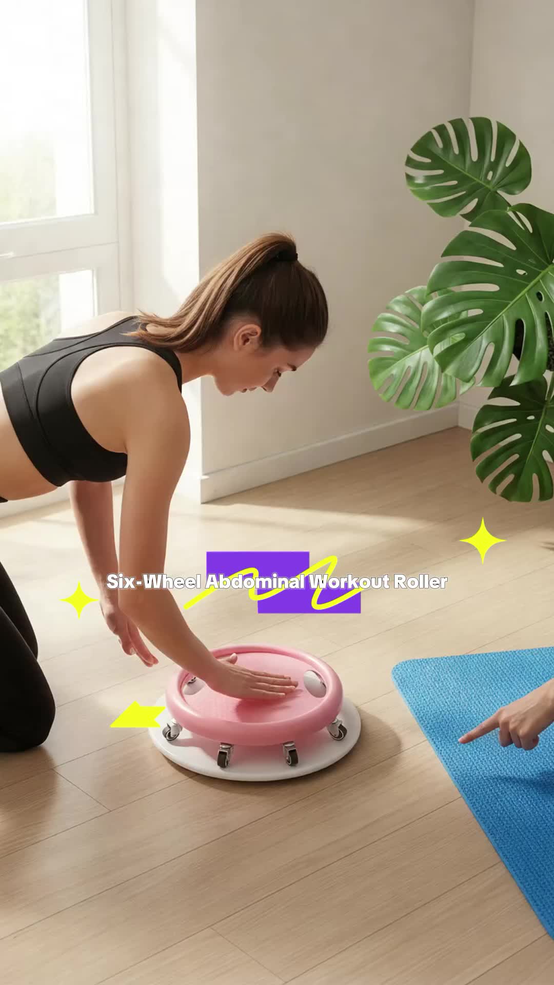 Abdominal Trainer, Six-Wheel Fitness Roller, Quiet Abdominal Workout Equipment, Unisex, Ideal for Home Gym, Perfect for Core Strength Training #fyp #tiktokmademebuyit #Fitness #homeworkout #workoutgear #tiktokshop #fitlife #homegym