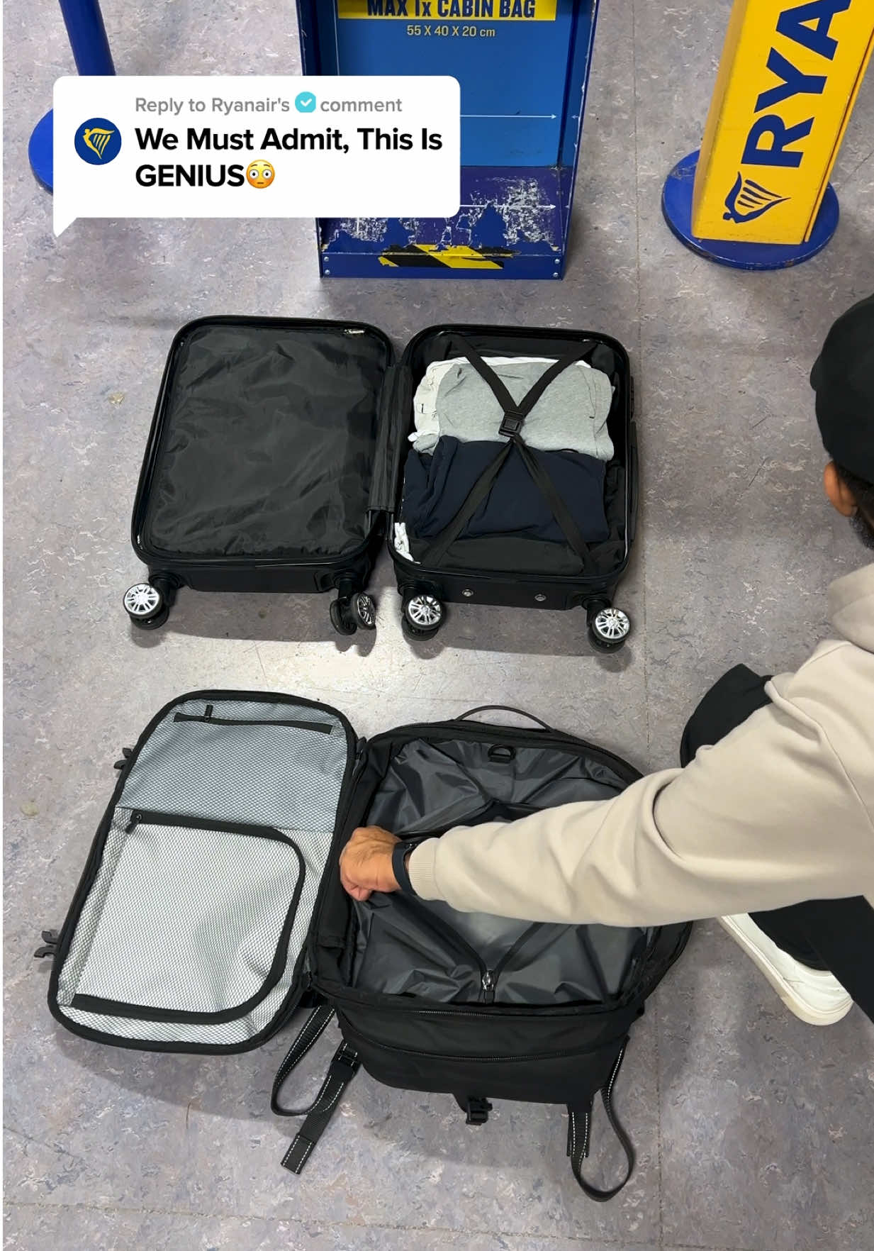 No to paying luggage fees in 2026 👏🏼 #travel #travelhacks #travelbag 