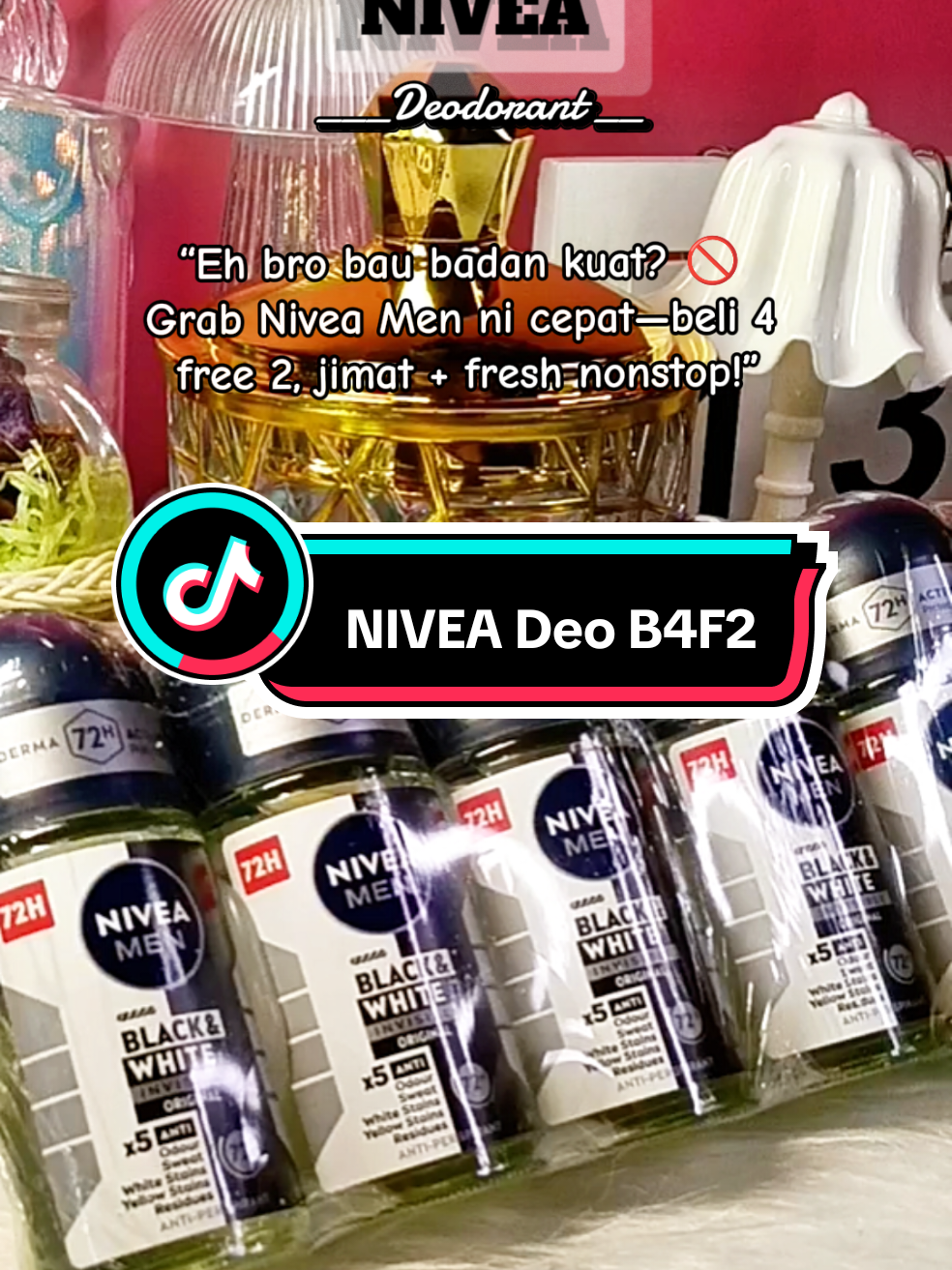 [BUY 4x 50ml FREE 2x 50ml] NIVEA Deodorant Beli 4 percuma 2 ASSORTED  #nivea #deodorant #tahanlama #tiktok #fyp 