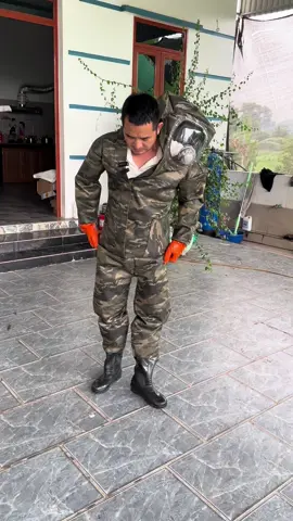 Áo bắt ong vải dù rằn ri 2 lớp bản nâng cấp khoá chéo ,mạt nạ phòng độc an toàn khi sử dụng #dungreview708 #aobatongrung #aobatongrungcaocap #aobatongrung 