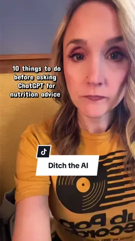 Ditch the AI. We can help. #healthy #nutritiontips #dietitiansoftiktok 