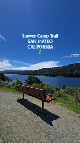 Alpine lake? No - Crystal Springs Reservoir in the Bay Area! An easy, mostly flat, fully paved, accessible trail.  📍Sawyer Camp Trail (part of Crystal Springs Trail) San Mateo County, California #bayarea #sanmateocounty #sanmateo #getoutside #hike 