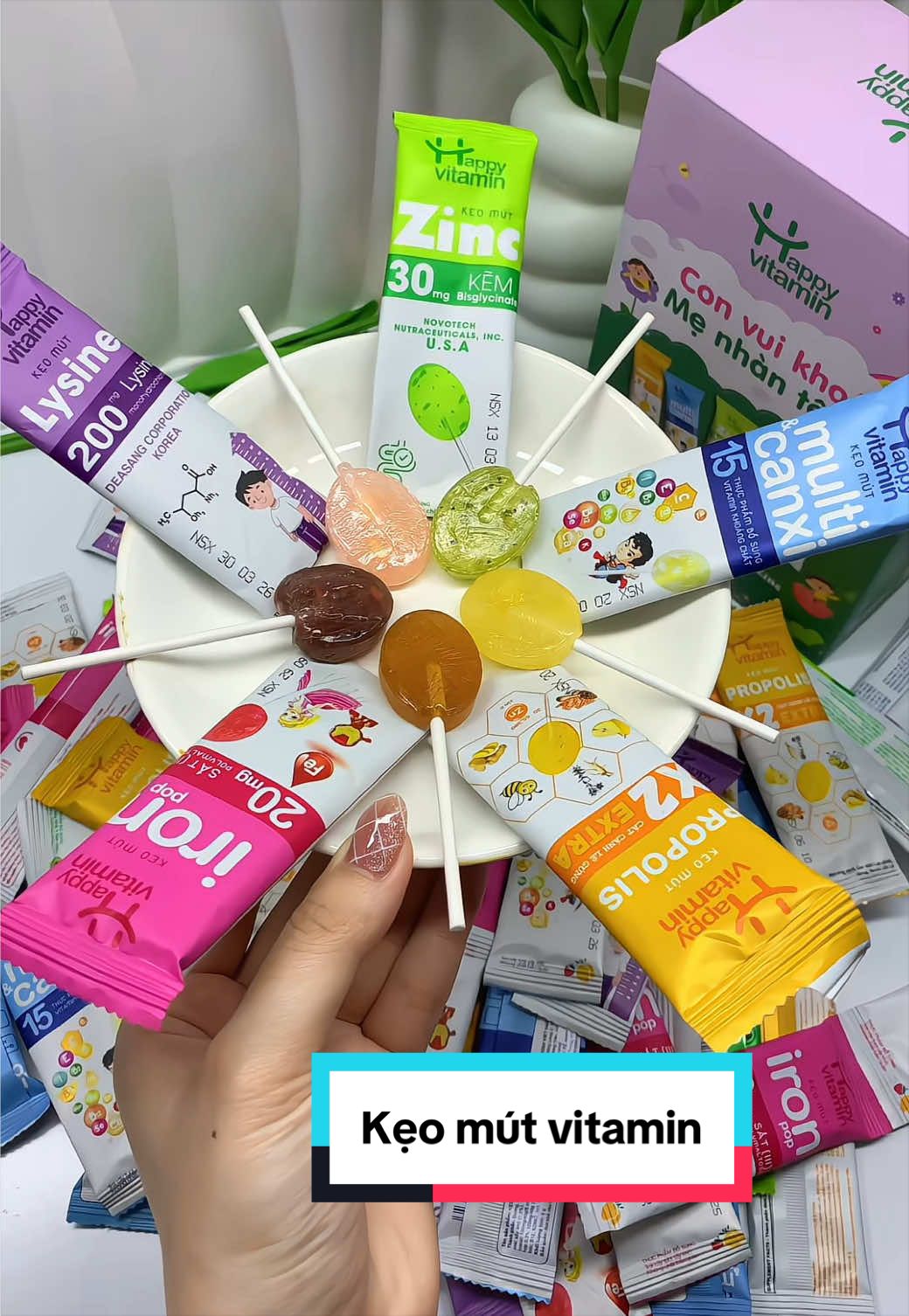 Con ăn kẹo ngon, mà vẫn vui khoẻ, mẹ nhàn tênh luôn #keomutvitamin #happyvitamin #setkeomut #xuhuongtiktok #taphoanhabi 