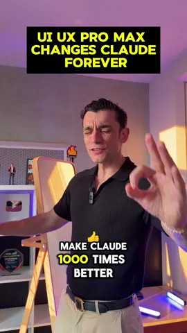 Claude just got a design brain 🤯 There’s a free skill called UI UX Pro Max that massively upgrades Claude’s ability to design beautiful interfaces and build better UI. Install it once and Claude becomes dramatically better at layouts, styling, UX decisions, and front-end code. If you use Claude for building apps, this is a must-have. #Claude #ClaudeCode #UIUX #Design #AI     