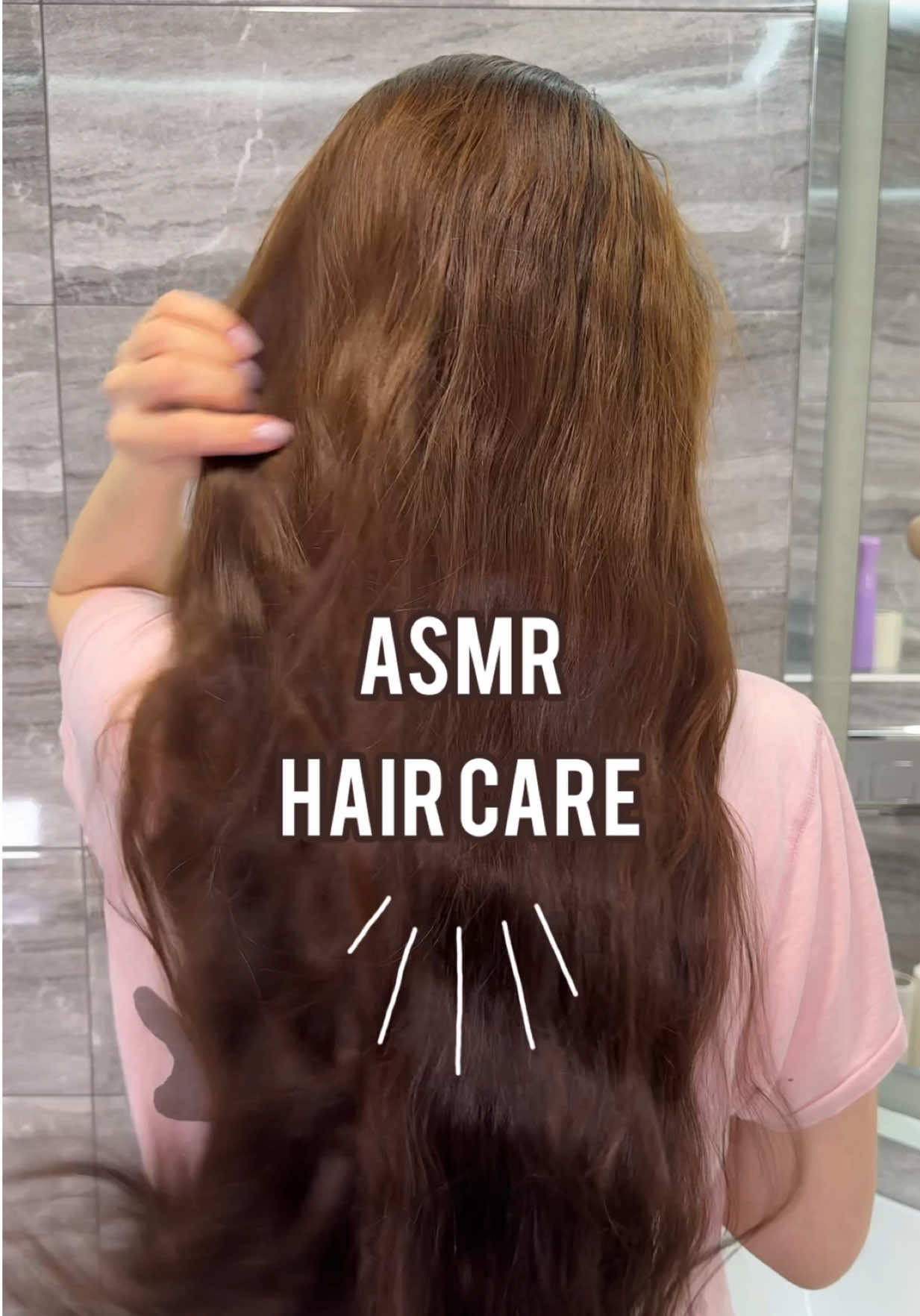 Asmr hair care 😌 #haircare #hair #hairroutine #hairgoals #hairmask 