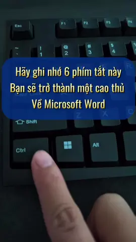 💻✨ Hãy ghi nhớ 6 phím tắt này bạn sẽ trở thành một cai thủ về Microsoft Word 🥰🥰🥰 #sachhay #tinhocvanphong #tinhoccoban #sachword #sachexcel 