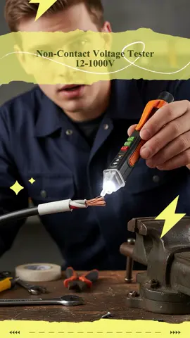 Non-Contact Voltage Tester, 12-1000v Ac Electric Tester Pen, Circuit Breaker Finder, Power Circuit Tester, Electric Indicator Wall Tool #hightechgadgets #handymanmusthave #homeelectronics #practicaltools #compactyetpowerful #noveltygadgets #helpfulgadgets #gadgetfeatures #rechargeabletech #batterypoweredchainsaw