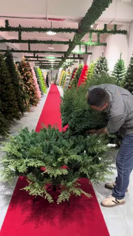 Christmas tree installation #fyp #trending #arboldenavidad #factory #Christmas 