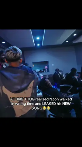YOUNG THUG realized N3on walked in wrong time and LEAKED his NEW SONG😭😭#n3on #youngthug 