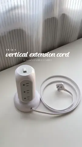 14 in 1 vertical extension cord  #extensioncord #extension #poweroutlet #powerstrip #tessan 