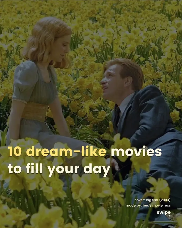 Here are 10 movies with imagery and sequences that feel like living in a dream. Some of these are also fever dream-esque and nightmarish. How many of these have you already seen or haven’t seen? Also, I’ve made a substack where I’ll be posting more movie recs and such! Go check it out!  Enjoy watching! ✨ // #becsmovierecs #movierecs #filmrecommendation #filmtok #letterboxd dreamlike whimsical movies hiddengems moviestowatch fyp