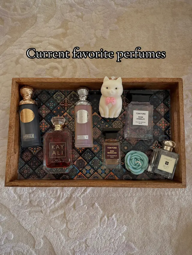1) Gissah Legends of Valley Set @Gissah  2) Jo Malone Wood Sage & Seasalt @Jo Malone London  3) Kayali Déjà vu White Flower | 57 @Kayali  4) Tom Ford Bois Marocain @tomfordbeauty  5) Tom Ford Rose D’amalfi #kayali #jomalone #tomford #tomfordbeauty #ugc 