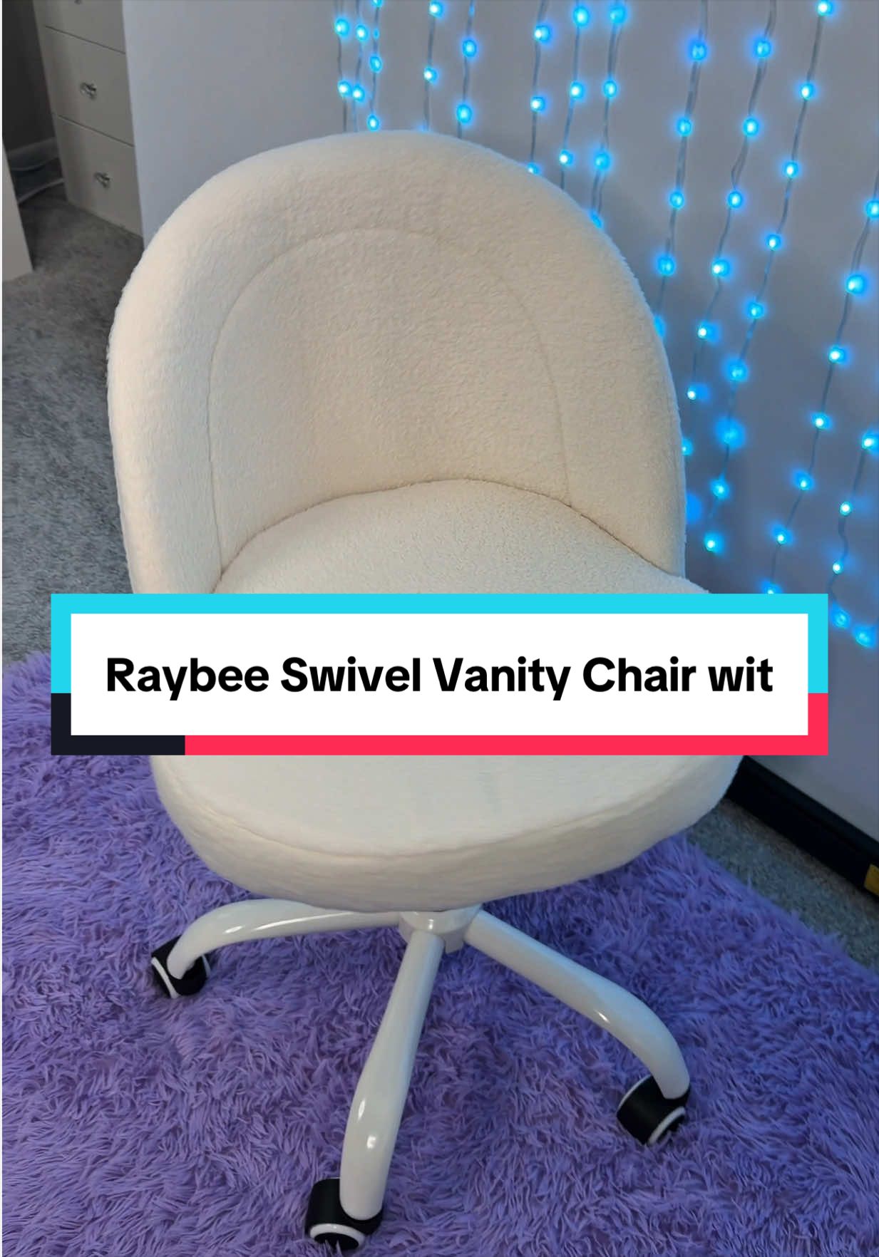 Raybee Swivel Vanity Chair wit