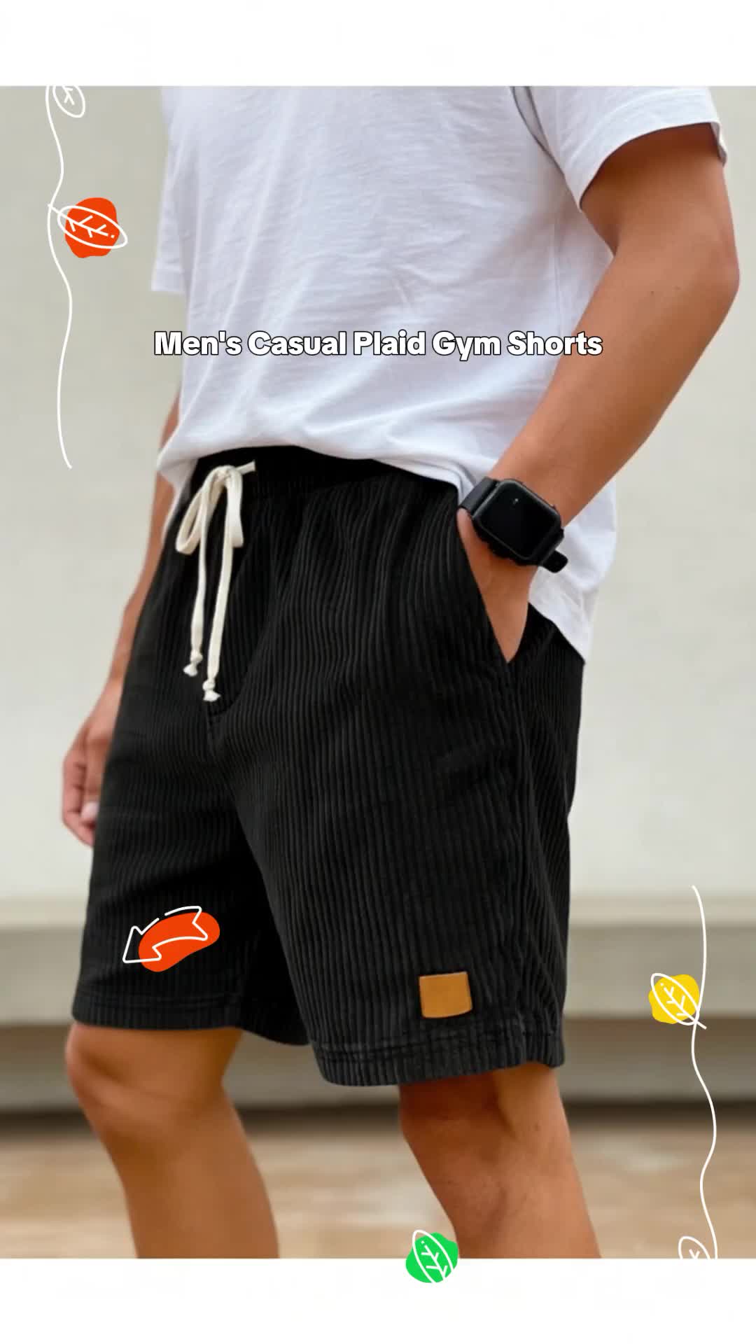 Men's Fashion Plaid Running Shorts, Soft Casual Gym Shorts, Ideal for Workouts, Comfortable and Stylish Athletic Wear 