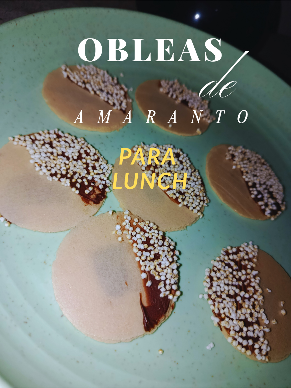Obleas de amaranto con Chocolate 🍫  para el lunch, para compartir para llevar para devorar !!! Idea fácil y Rápida 😋 🤤  #lunch #amaranto #obleas #lunchideas #recetasfaciles 