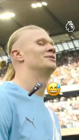 Take it away, Erling! 🎤 🎶 @Manchester City #PremierLeague 