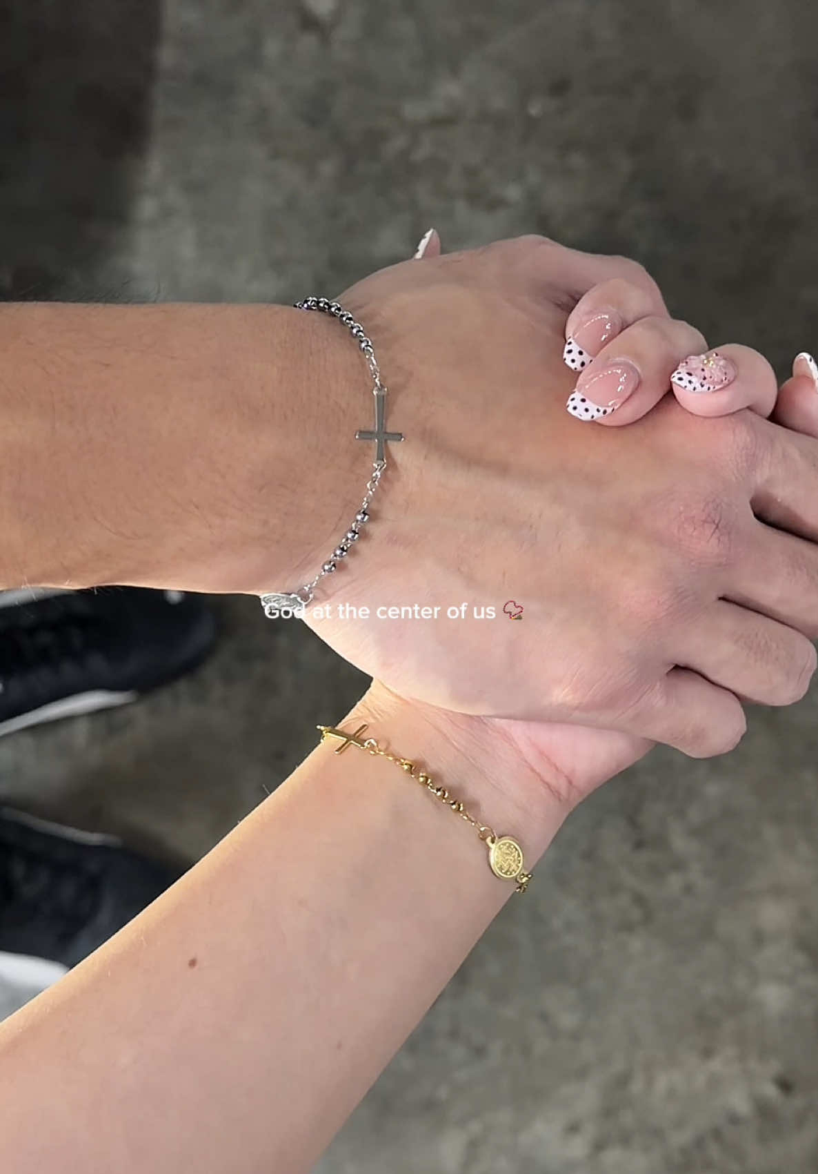 guarded by him, always #crossbracelet #matchingbracelets #couplethings 