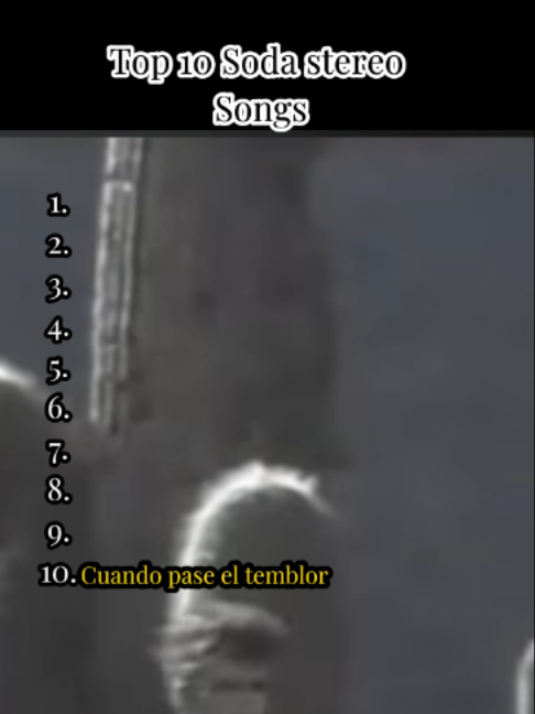 Las 10 mejores canciones de Soda Stereo ¿Qué banda debería ser la siguiente? #sodastereo #top10songs #Bestsongs #rock #cerati