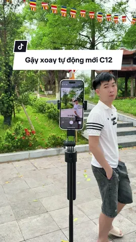 Gậy xoay tự động bản du lịch Mới C12 #chuanmylinh #gayxoay360 #gayxoaytudong #gimbalxoay360 #tripod 