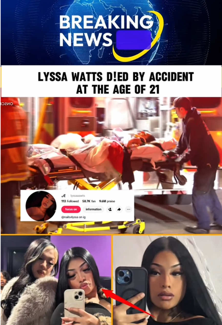 Lyssa Watts D!ed by Accident At the age of 21#lyssawattspassedaway #lyssawatts #foryou #breakingnews #usa 