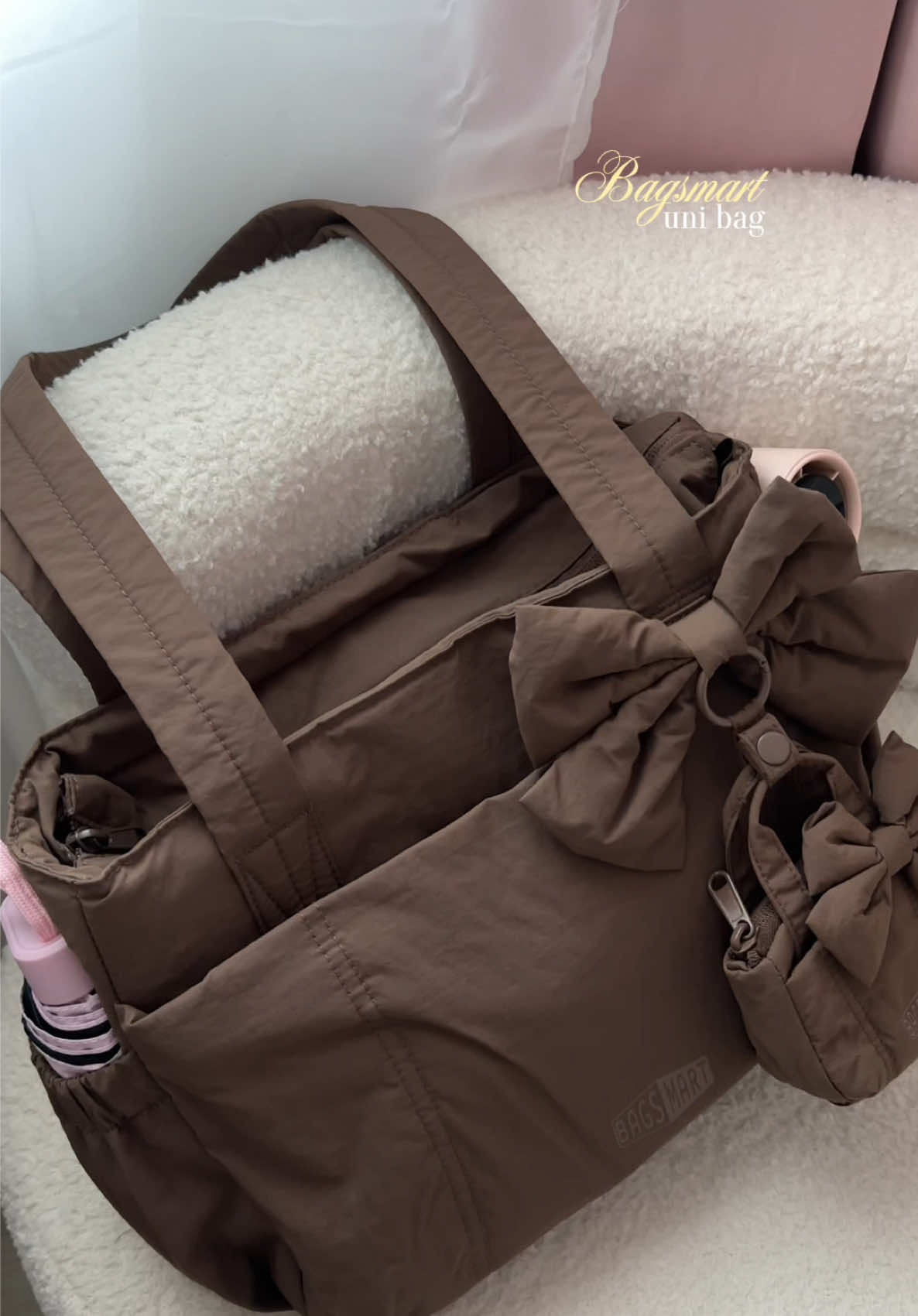 bagsmart tote bag 🤎💫 #bagsmart #bagsmarttotebag #totebag #shoulderbag #schoolbag 