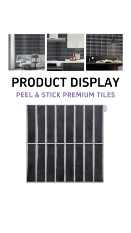 Peel and stick black tiles *Stock Available *Wholesale Price(Affordable Price) *Over 100 designs for choose. *VOC  A+ #vividtiles #peelandsticktile #customized #business #factory #homedecor #peelandsticktiles #peelandstick #renterfriendly #fypage #cantonfair