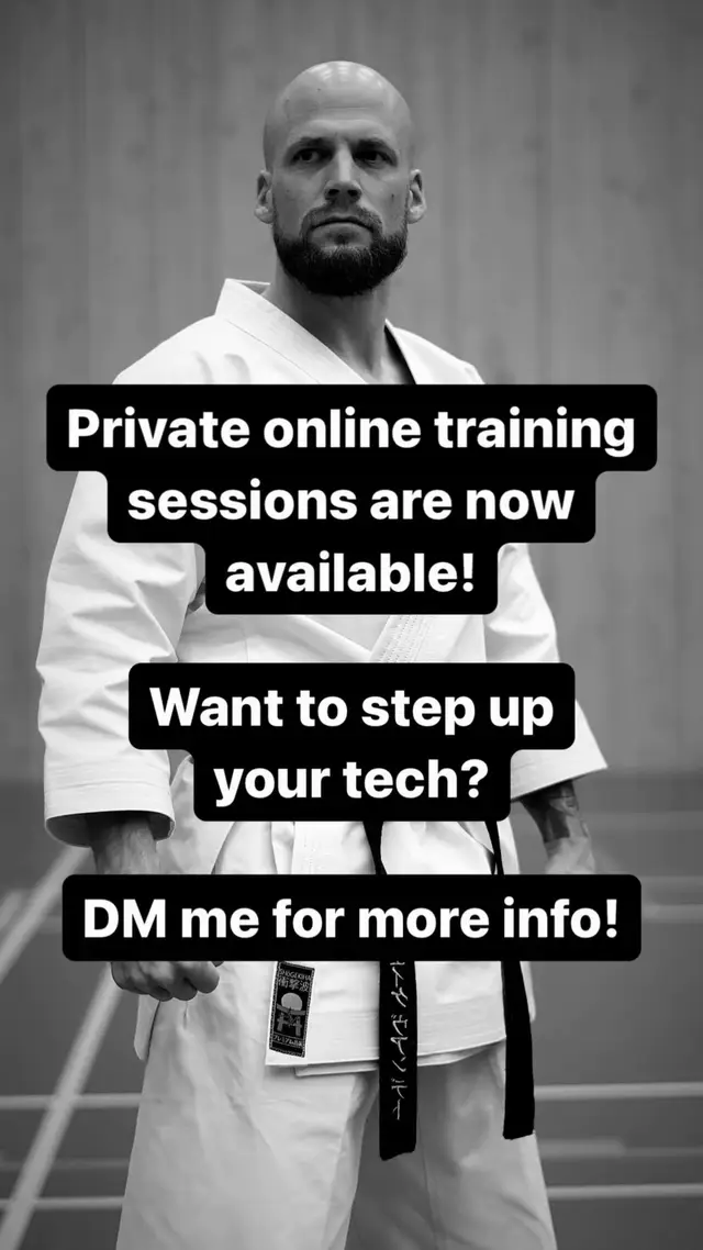 Ready to take your karate skills to the next level from home? 🥋💻 My private online training sessions are now available. Get personal feedback, focused coaching, and training tailored to your level and goals. Send me a DM for more info or to book your first session. #karate #onlinetraining #martialarts #karatetraining #privatecoaching