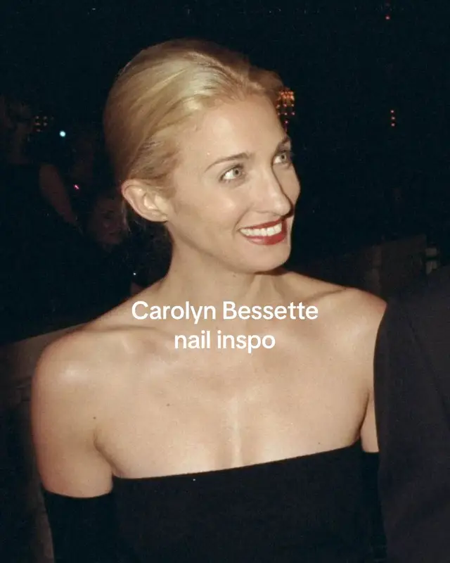 Carolyn Bessette inspired nails p.s. we love them all #nudenails #cleannails #simplenails #classicnails #carolynbessettestyle 