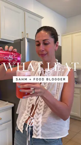 what I eat in a day as a stay at home mom + food blogger 🤍✨ @cleansimpleeats watermelon pre workout + 5 mile run 🏃🏻‍♀️ breakfast: smoothie with banana, blueberries, @vitacoco coconut water, @just.ingredients.shop vanilla protein + @lineageprovisions collagen lunch: leftover chicken enchiladas with greek yogurt + a square of dark chocolate + @drinknello supercalm strawberry lemonade dinner: @drinkolipop shirley temple + spring pesto & grilled chicken dessert: fudge popsicle 🍫 simple, balanced, and realistic meals that keep me fueled through busy mom days 🤍