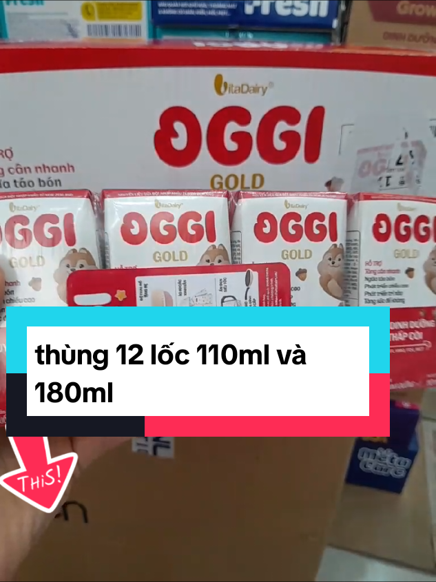 Thùng Sữa uống dinh dưỡng Oggi Gold 110ml, lốc 4 hộp (trên 1 tuổi) #salevuichinhhang #saleluongve #2425luongve #oggi #xuhuong 