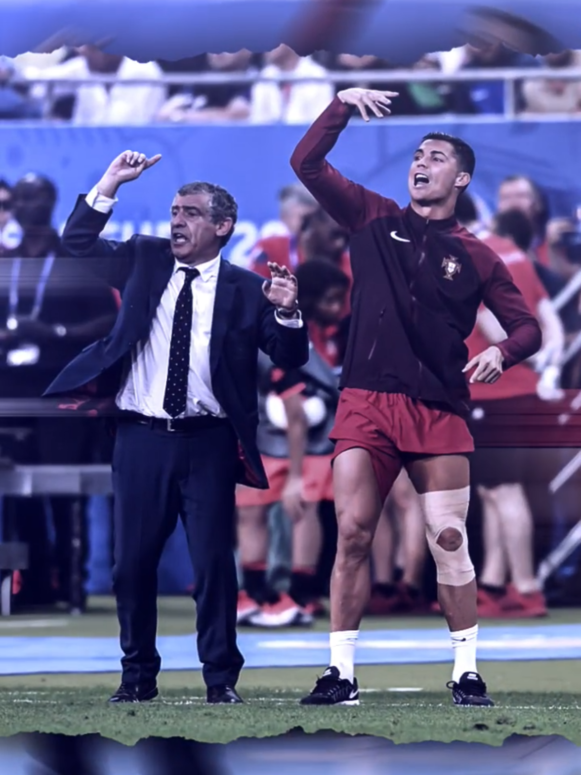 moment ronaldo mendadak menjadi coach di final euro 2016😂 #fyp #ronaldo #euro #portugal #coach 